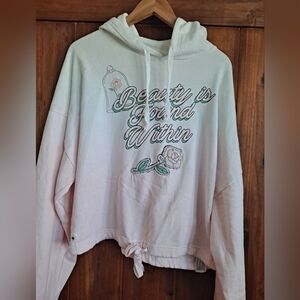 Women's Disney Pink Hoodie with Graphic Print Princess Vibe NWT